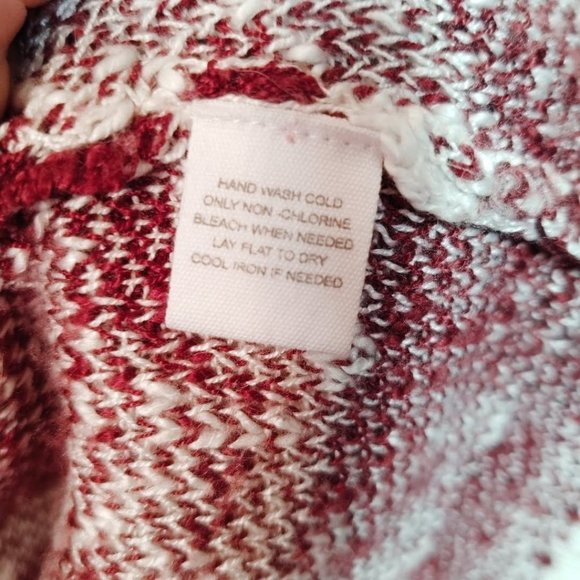 Element Red & White Aztec Print Cardigan Sweater M - Picture 3 of 4